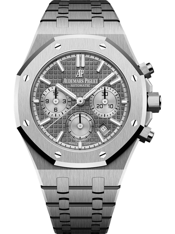 Audemars Piguet Royal Oak Stainless Steel Selfwinding Chronograph 38 MM - Stainless Steel Bracelet - Grey Dial - 26315ST.OO.1256ST.02