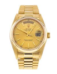 Rolex Day-Date - 36 MM - Yellow Gold - Champagne Index Dial - 18038 chi