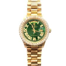 Rolex Day-Date - 36 MM - Yellow Gold - Green Roman Dial - 18038 grr