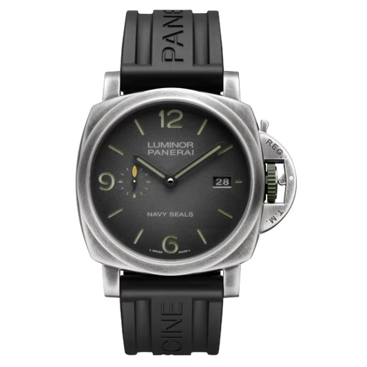 Panerai Luminor Stainless Steel 44 MM - Caoutchouc Black Strap - Black Dial - PAM01412