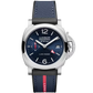 Panerai Luminor Stainless Steel 40 MM - Blue Rubber Strap - Blue Sun-brushed Dial - PAM01404