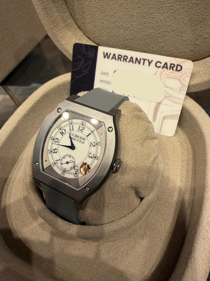 F.P. Journe Elégante Titanium 48 x 40 MM - Grey Rubber Strap - White Dial - Élégante Titanium