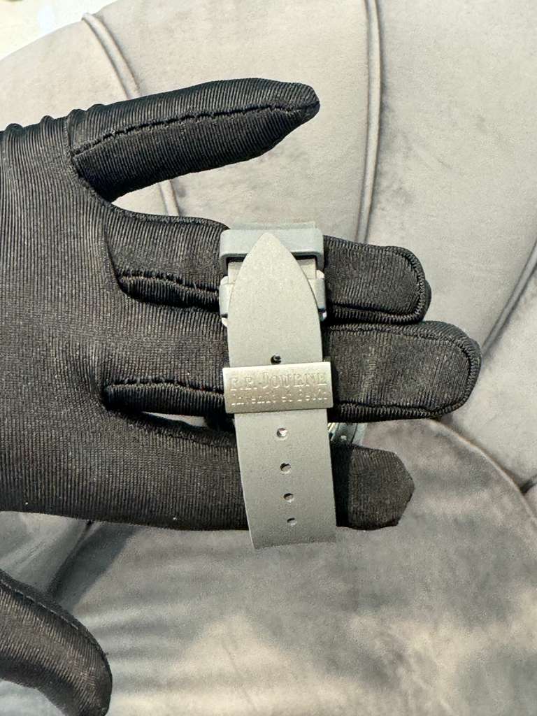F.P. Journe Elégante Titanium 48 x 40 MM - Grey Rubber Strap - White Dial - Élégante Titanium