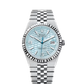 Rolex Land-Dweller - 40 MM - Stainless Steel and Platinum - Honeycomb Motif Ice Blue Dial - Fluted Bezel - Jubilee Bracelet - 127336-0001