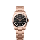 Rolex Everose Gold Oyster Perpetual Watch - 34 MM - Oyster Bracelet - Black Dial - 124205-0001