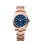 Rolex Everose Gold Oyster Perpetual Watch - 34 MM - Oyster Bracelet - Blue Stone Dial - 124205-0002