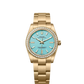 Rolex Oyster Perpetual - Yellow Gold - 34 MM - Oyster Bracelet - Turquoise Dial - 124248RBR-0002