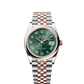 Rolex Stainless Steel And Pink Gold Datejust - 36 MM - Jubilee Bracelet - Domed Bezel - Mint Green Dial - 126201-0051