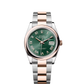 Rolex Stainless Steel And Pink Gold Datejust - 36 MM - Oyster Bracelet - Domed Bezel - Mint Green Dial - 126201-0052