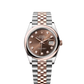 Rolex Stainless Steel And Pink Gold Datejust - 36 MM - Jubilee Bracelet - Domed Bezel - Chocolate Diamond Dial - 126201-0053