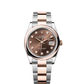 Rolex Stainless Steel And Pink Gold Datejust - 36 MM - Oyster Bracelet - Domed Bezel - Chocolate Diamond Dial - 126201-0054