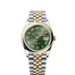 Rolex Stainless Steel And Yellow Gold Datejust - 36 MM - Jubilee Bracelet - Domed Bezel - Olive Green Roman Dial - 126203-0053