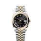 Rolex Stainless Steel And Yellow Gold Datejust - 36 MM - Jubilee Bracelet - Domed Bezel - Black Roman Dial - 126203-0055