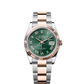 Rolex Stainless Steel And Pink Gold Datejust - 36 MM - Oyster Bracelet - Fluted Bezel - Mint Green Roman Dial - 126231-0052