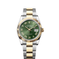Rolex Stainless Steel And Yellow Gold Datejust - 36 MM - Oyster Bracelet - Fluted Bezel - Olive Green Roman Dial - 126233-0054