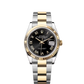 Rolex Stainless Steel And Yellow Gold Datejust - 36 MM - Oyster Bracelet - Fluted Bezel - Black Roman Dial - 126233-0056