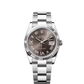 Rolex Stainless Steel And White Gold Datejust - 36 MM - Oyster Bracelet - Fluted Bezel - Dark Grey Diamond Dial - 126234-0072