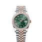 Rolex Stainless Steel And Pink Gold Datejust - 36 MM - Jubilee Bracelet - Diamond Bezel - Mint Green Roman Dial - 126281RBR-0039