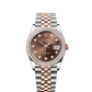 Rolex Stainless Steel And Pink Gold Datejust - 36 MM - Jubilee Bracelet - Diamond Bezel - Chocolate Diamond Dial - 126281RBR-0041