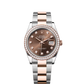Rolex Stainless Steel And Pink Gold Datejust - 36 MM - Oyster Bracelet - Diamond Bezel - Chocolate Diamond Dial - 126281RBR-0042