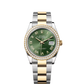 Rolex Stainless Steel And Yellow Gold Datejust - 36 MM - Oyster Bracelet - Diamond Bezel - Olive Green Roman Dial - 126283RBR-0040