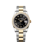 Rolex Stainless Steel And Yellow Gold Datejust - 36 MM - Oyster Bracelet - Diamond Bezel - Black Roman Dial - 126283RBR-0042