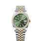 Rolex Stainless Steel And Yellow Gold Datejust - 36 MM - Jubilee Bracelet - Diamond Bezel - Olive Green Index Dial - 126283RBR-0043