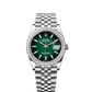 Rolex Stainless Steel And White Gold Datejust - 36 MM - Jubilee Bracelet - Diamond Bezel - Green Ombré Dial - 126284RBR-0051