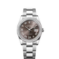 Rolex Stainless Steel And White Gold Datejust - 36 MM - Oyster Bracelet - Diamond Bezel - Dark Grey Diamond Dial - 126284RBR-0061