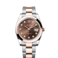 Rolex Stainless Steel and Pink Gold Datejust 41 Date Watch - 41 MM - Oyster Bracelet - Domed Bezel - Chocolate Diamond Dial - 126301-0003