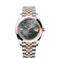 Rolex Stainless Steel and Pink Gold Datejust 41 Date Watch - 41 MM - Jubilee Bracelet - Domed Bezel - Slate Wimbledon Dial - 126301-0016