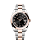 Rolex Stainless Steel and Pink Gold Datejust 41 Date Watch - 41 MM - Oyster Bracelet - Domed Bezel - Black Roman Dial - 126301-0023