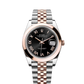 Rolex Stainless Steel and Pink Gold Datejust 41 Date Watch - 41 MM - Jubilee Bracelet - Domed Bezel - Black Roman Dial - 126301-0024