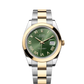 Rolex Stainless Steel and Yellow Gold Datejust 41 Date Watch - 41 MM - Oyster Bracelet - Smooth Bezel - Olive Green Roman Dial - 126303-0023