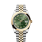 Rolex Stainless Steel and Yellow Gold Datejust 41 Date Watch - 41 MM - Jubilee Bracelet - Smooth Bezel - Olive Green Roman Dial - 126303-0024