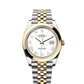 Rolex Stainless Steel and Yellow Gold Datejust 41 Date Watch - 41 MM - Jubilee Bracelet - Smooth Bezel - White Roman Dial - 126303-0026