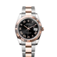 Rolex Stainless Steel and Pink Gold Datejust 41 Date Watch - 41 MM - Oyster Bracelet - Fluted Bezel - Black Roman Dial - 126331-0023