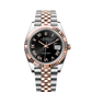 Rolex Stainless Steel and Pink Gold Datejust 41 Date Watch - 41 MM - Jubilee Bracelet - Fluted Bezel - Black Roman Dial - 126331-0024