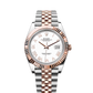 Rolex Stainless Steel and Pink Gold Datejust 41 Date Watch - 41 MM - Jubilee Bracelet - Fluted Bezel - White Roman Dial - 126331-0026
