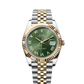 Rolex Stainless Steel and Yellow Gold Datejust 41 Date Watch - 41 MM - Jubilee Bracelet - Fluted Bezel - Olive Green Roman Dial - 126333-0024