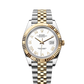 Rolex Stainless Steel and Yellow Gold Datejust 41 Date Watch - 41 MM - Jubilee Bracelet - Fluted Bezel - White Roman Dial - 126333-0026