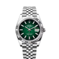Rolex Stainless Steel and White Gold Datejust 41 Date Watch - 41 MM - Jubilee Bracelet - Fluted Bezel - Green Ombré Dial - 126334-0034