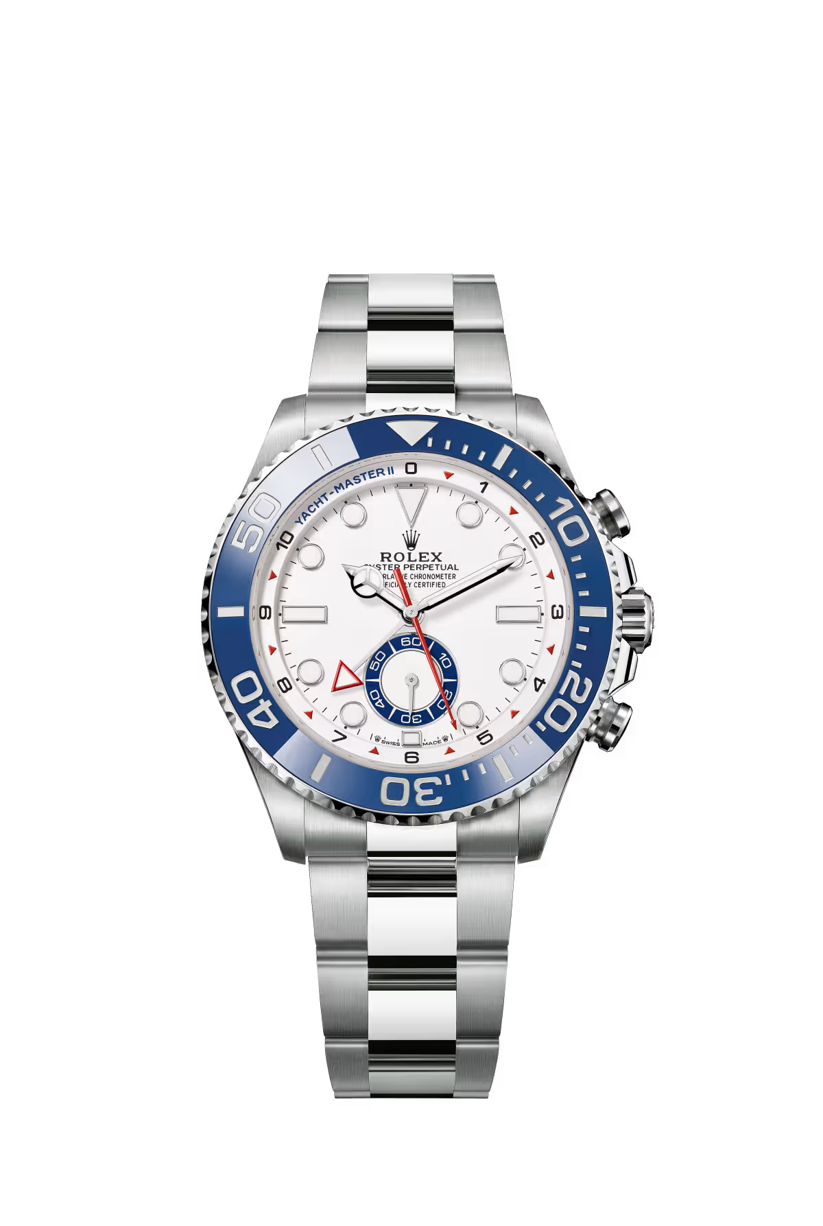 Rolex Oystersteel Yacht-Master II Watch - 44 MM - Oyster Bracelet - White Dial - 126680-0001