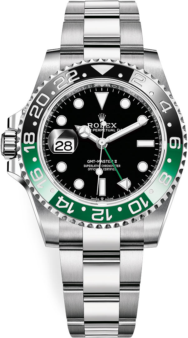 Rolex Sprite Stainless Steel GMT-Master II Watch - 40 MM - Oyster Bracelet - Black Dial - 126720VTNR-0001