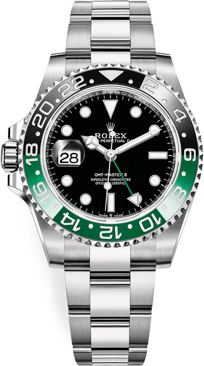 Rolex Sprite Stainless Steel GMT-Master II Watch - 40 MM - Oyster Bracelet - Black Dial - 126720VTNR-0001
