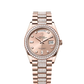 Rolex Presidential Everose Gold Day-Date 36MM - Diamond-Set President Bracelet Watch - Rosé Diamond Dial - 128345RBR-0020