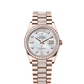 Rolex Presidential Everose Gold Day-Date 36MM - Diamond-Set President Bracelet Watch - Mother-of-Pearl Diamond Dial - 128345RBR-0030