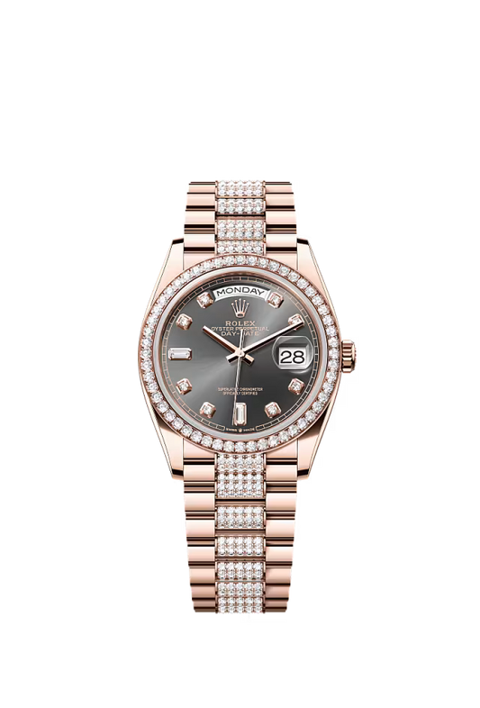 Rolex Day-Date - 36 MM - Rose Gold - Slate Dial - 128345RBR-0053
