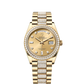 Rolex Presidential Yellow Gold Day-Date 36MM - Diamond-Set President Bracelet Watch - Champagne Diamond Dial - 128348RBR-0010