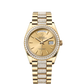 Rolex Presidential Yellow Gold Day-Date 36MM - Diamond-Set President Bracelet Watch - Champagne Index Dial - 128348RBR-0027